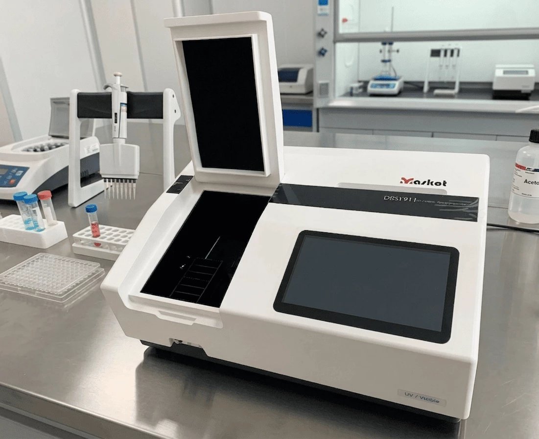 Maskot Double Beam Spectrophotometer Akurat untuk Analisis Lab Modern